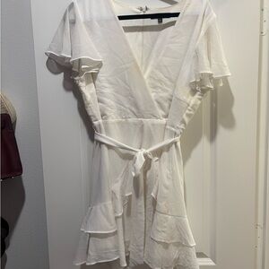 Lulu's White Wrap Dress